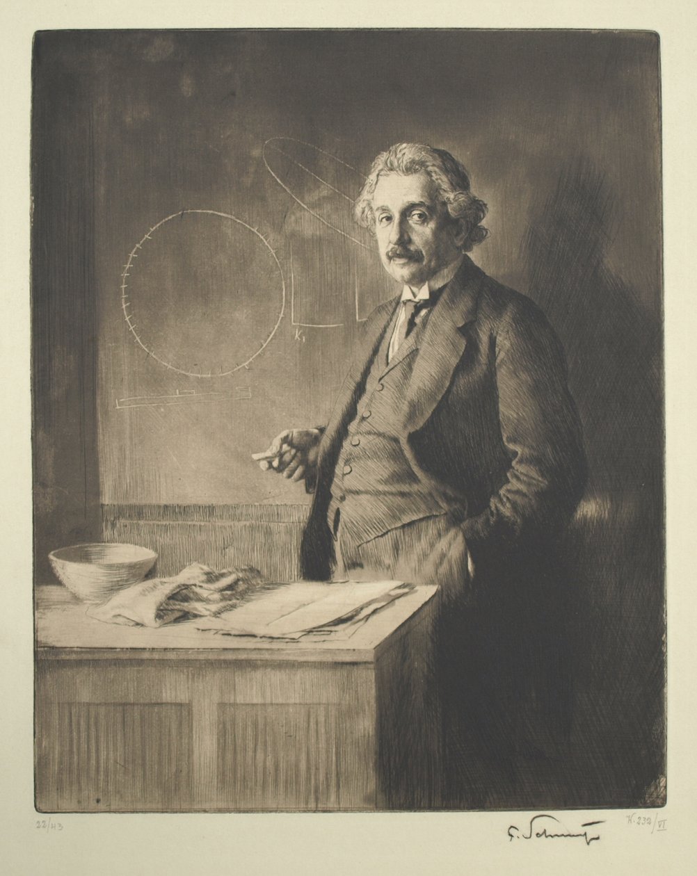 Porträt von Albert Einstein 1879-1955, 1921 von Ferdinand Schmutzer