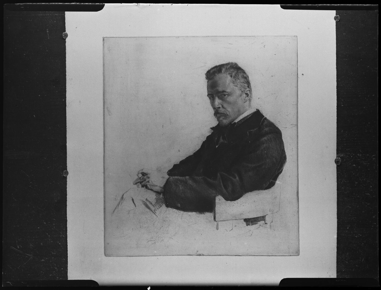 Reprographie eines Bildes von Hugo Wolf (1860-1903) von Ferdinand Schmutzer