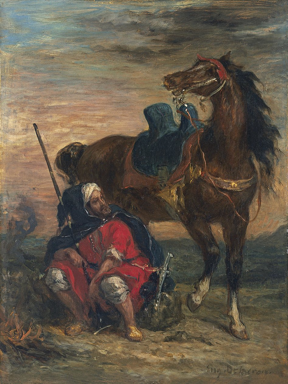 Arabischer Reiter von Ferdinand Victor Eugene Delacroix