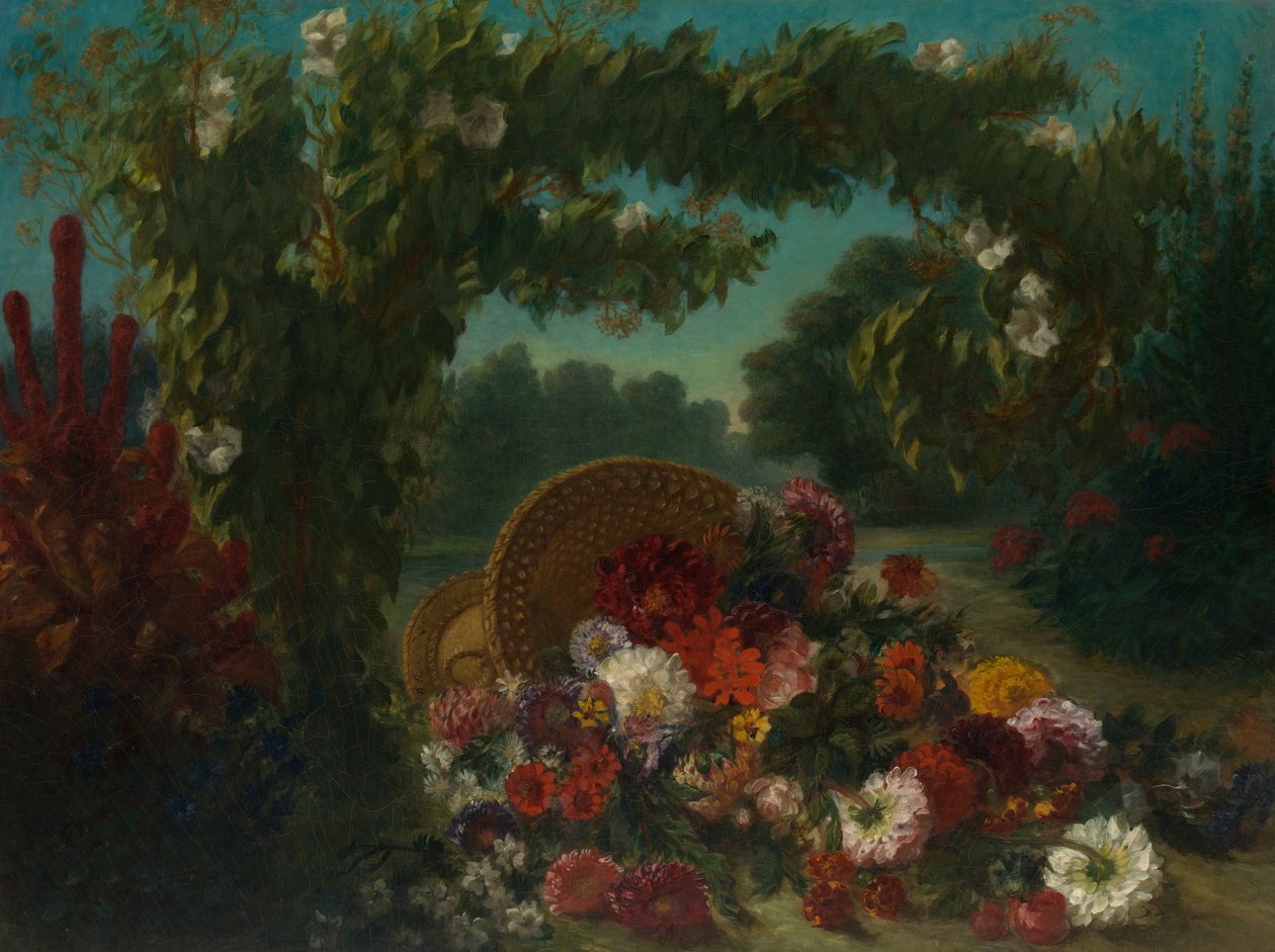 Blumenkorb, 1848-49 von Ferdinand Victor Eugene Delacroix