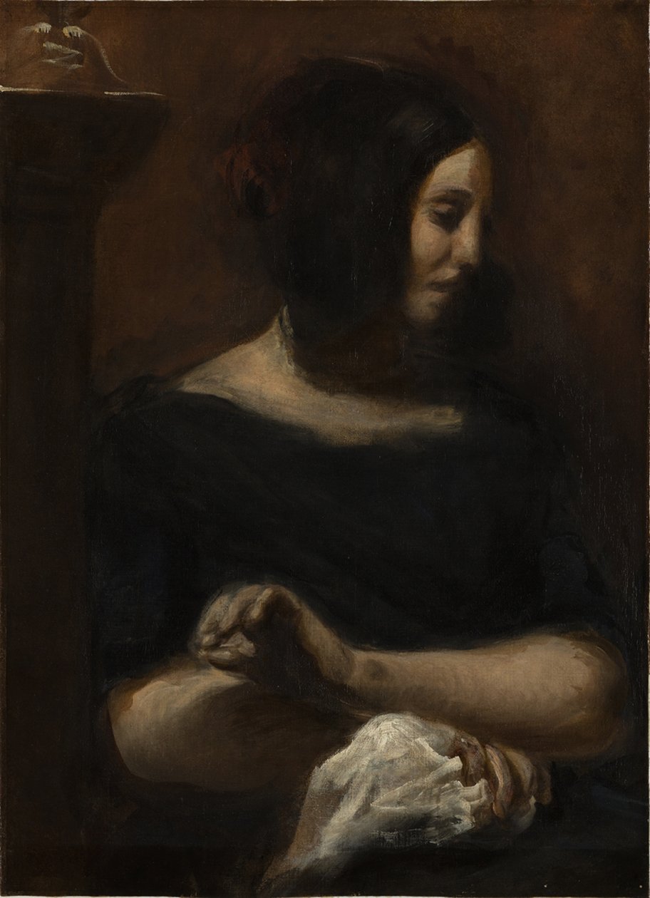 George Sand, 1838 von Ferdinand Victor Eugene Delacroix