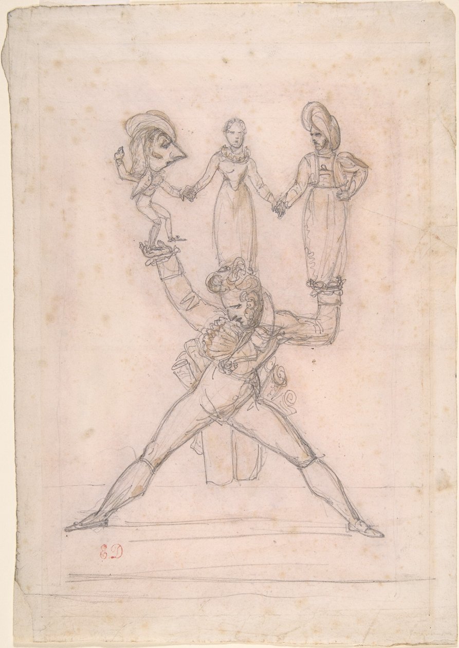 Italienisches Theater von Ferdinand Victor Eugene Delacroix