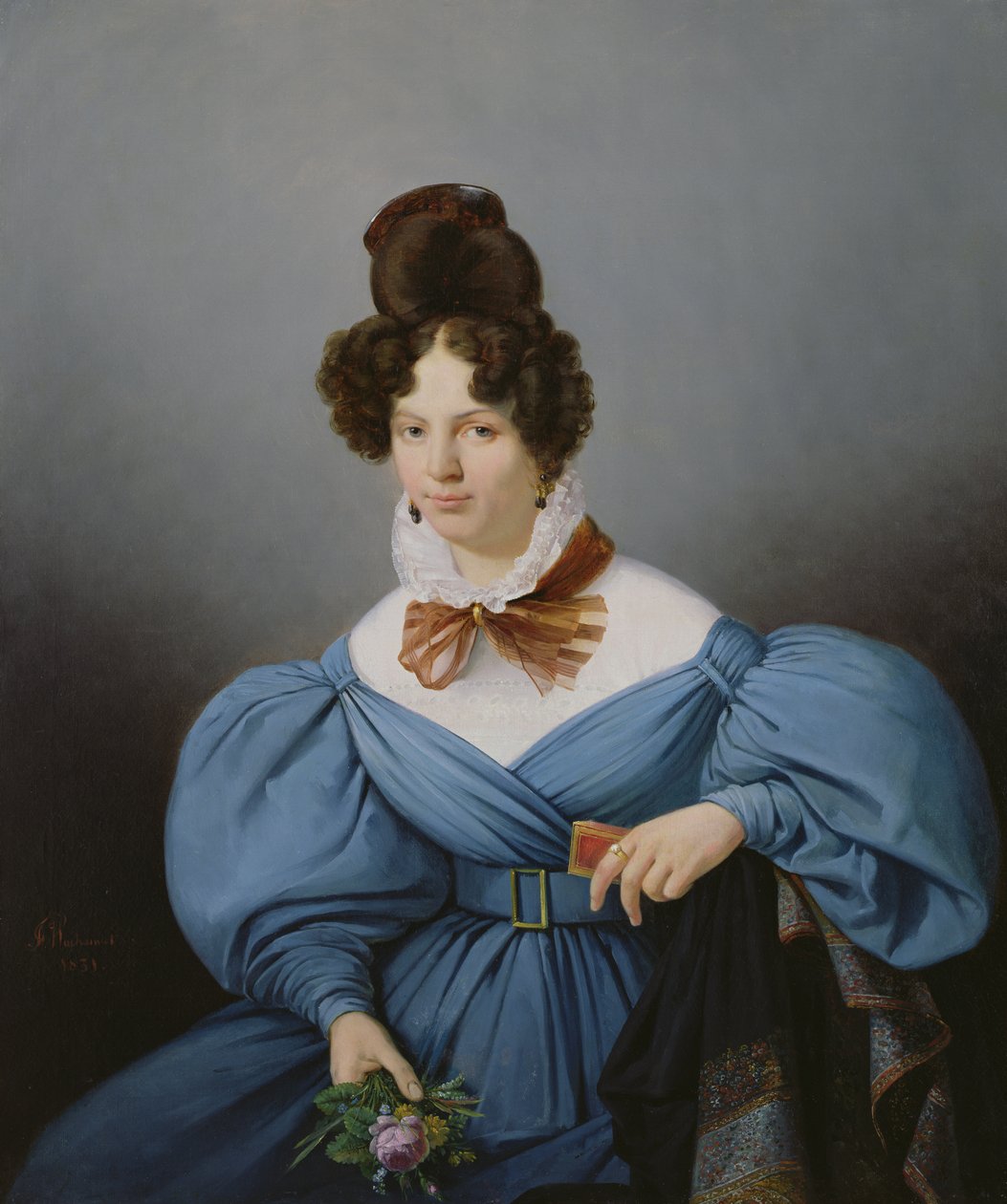 Porträt einer Dame, um 1830 von Ferdinand Wachsmuth