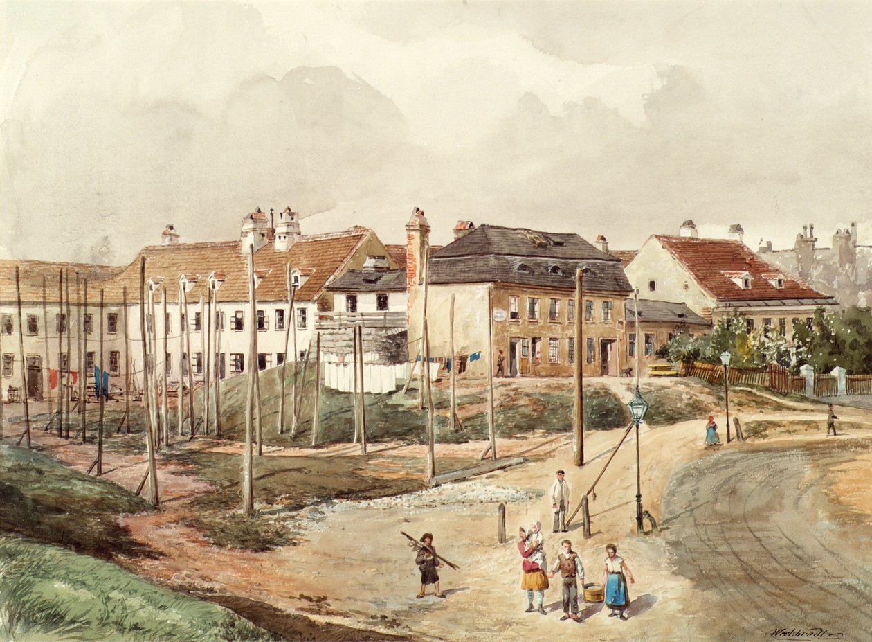 Vorstädtischer Bauplatz von Ferdinand Weckbrodt