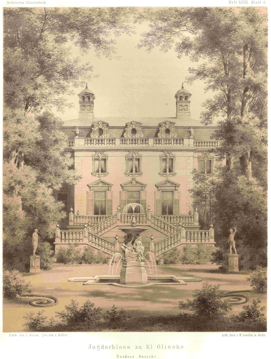 Berlin Jagdschloss Glienicke Vorderansicht von Ferdinand von Arnim