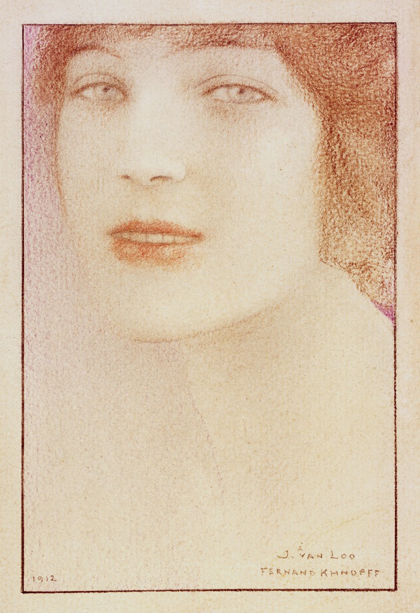 Porträt einer Frau, 1912 von Fernand Khnopff