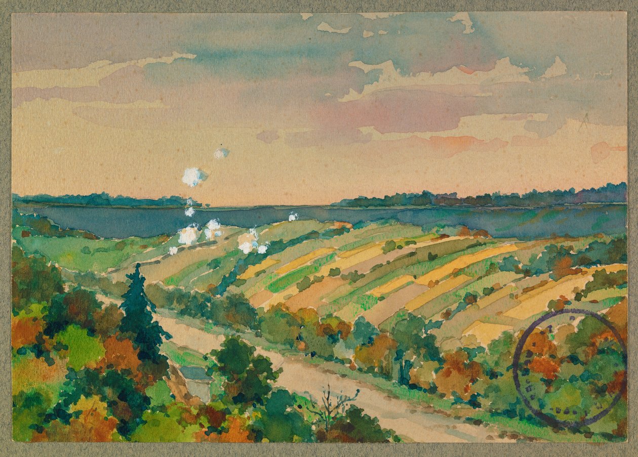 Beschuss der französischen Schützengräben bei Vailly von Fernand Barbier