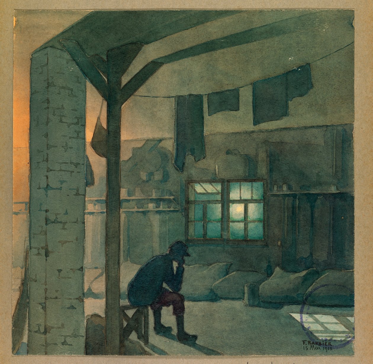 Millot steht Wache, Gustrow von Fernand Barbier