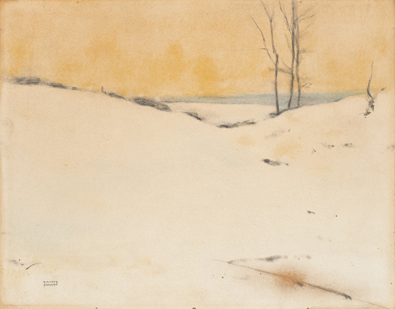 Im Schnee, ca. 1916 von Fernand Khnopff