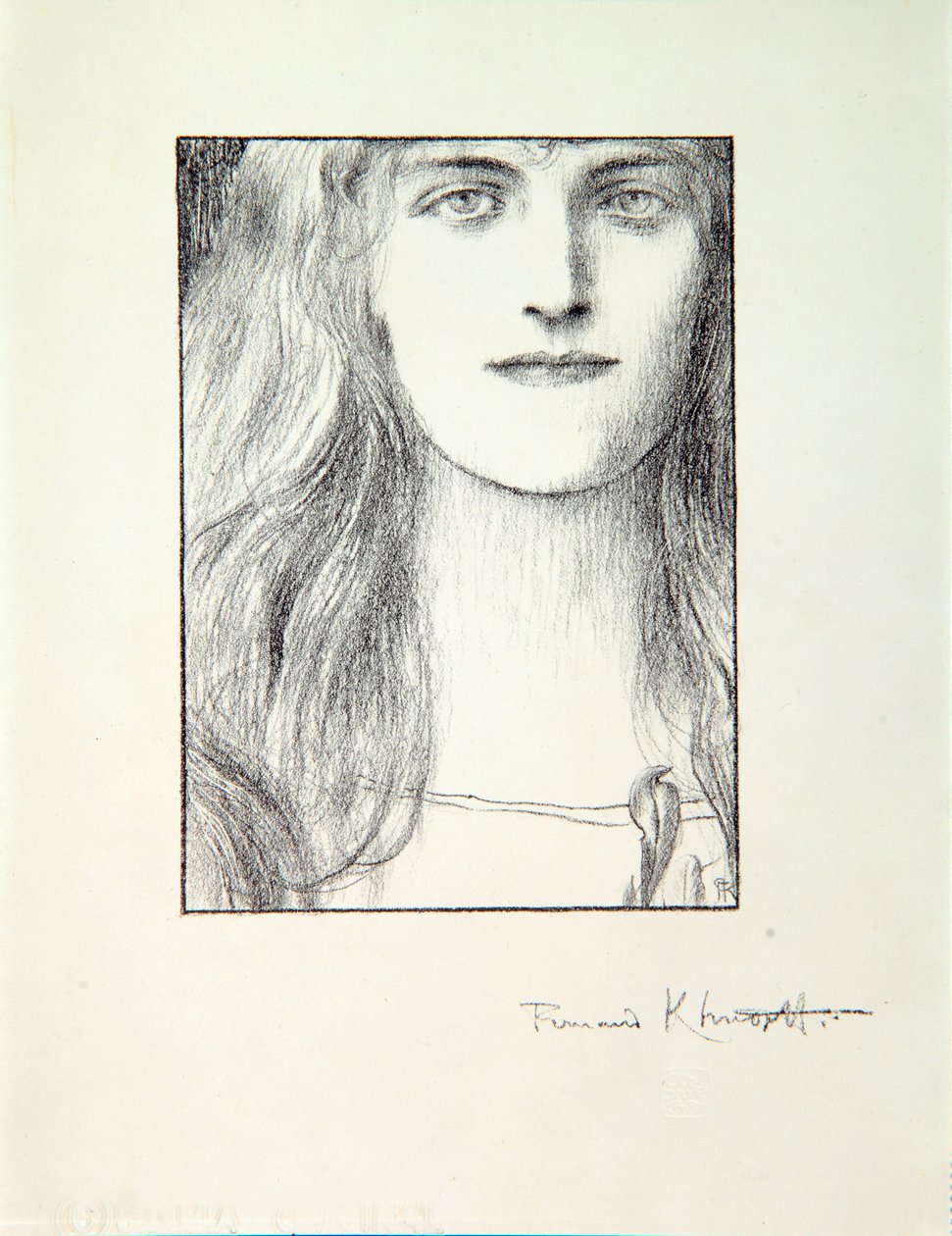 Kopf einer Frau, 1897 von Fernand Khnopff