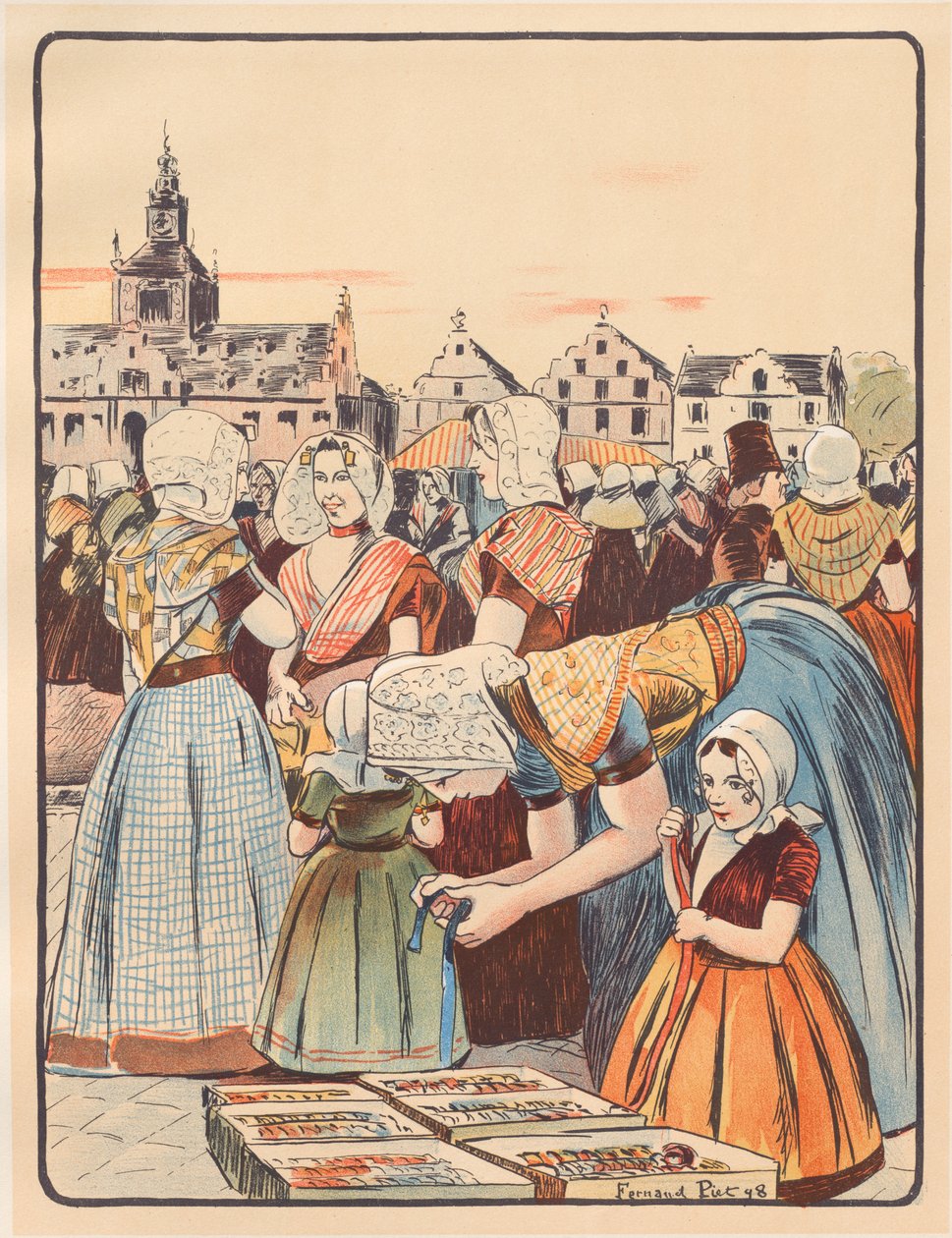 Ein Markt in Zeeland von Fernand Piet