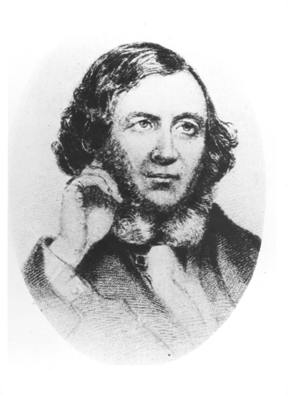 Porträt von Robert Browning (1812-89), 1859 von Field Talfourd
