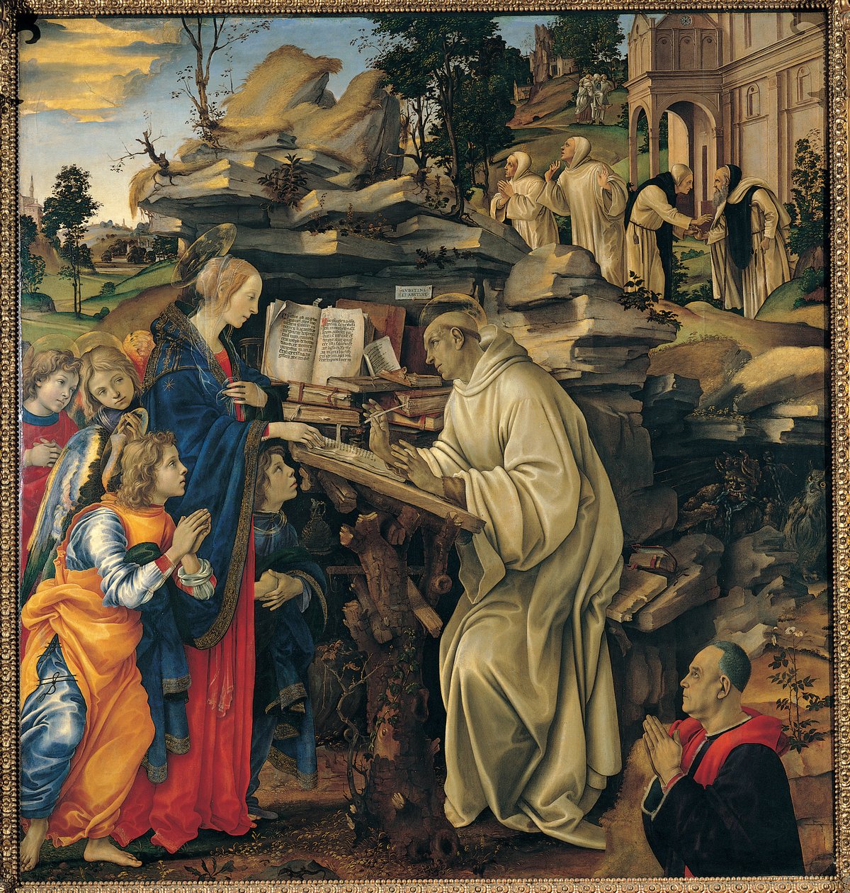 Erscheinung der Jungfrau an den hl. Bernhard von Filippino Lippi