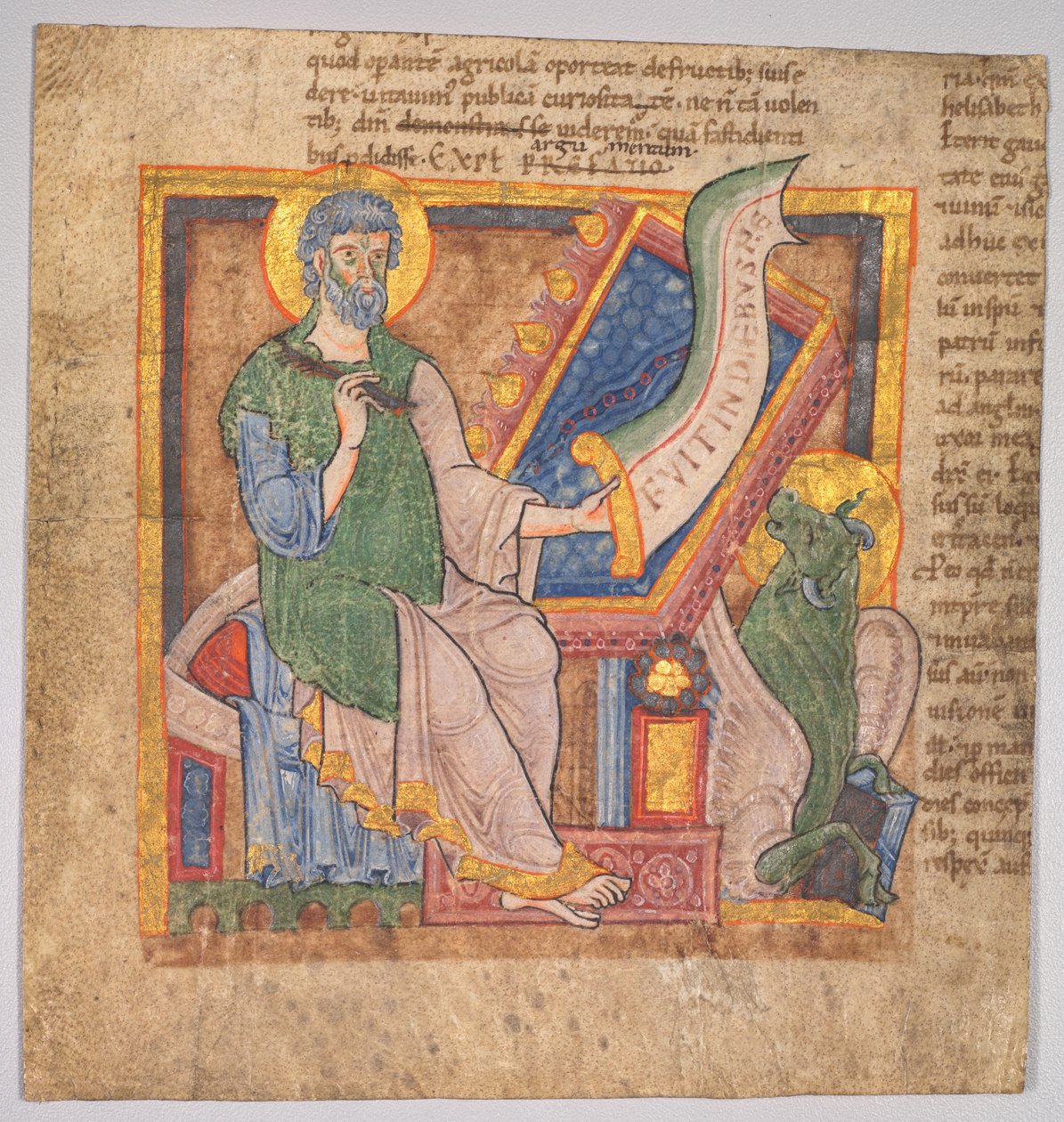 Miniatur aus einer lateinischen Bibel: St. Lukas von Filippino Lippi