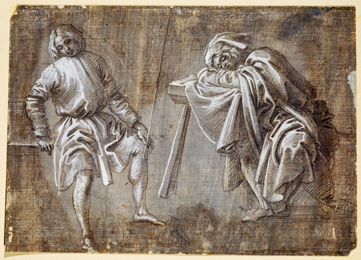 Zwei sitzende Figuren von Filippino Lippi