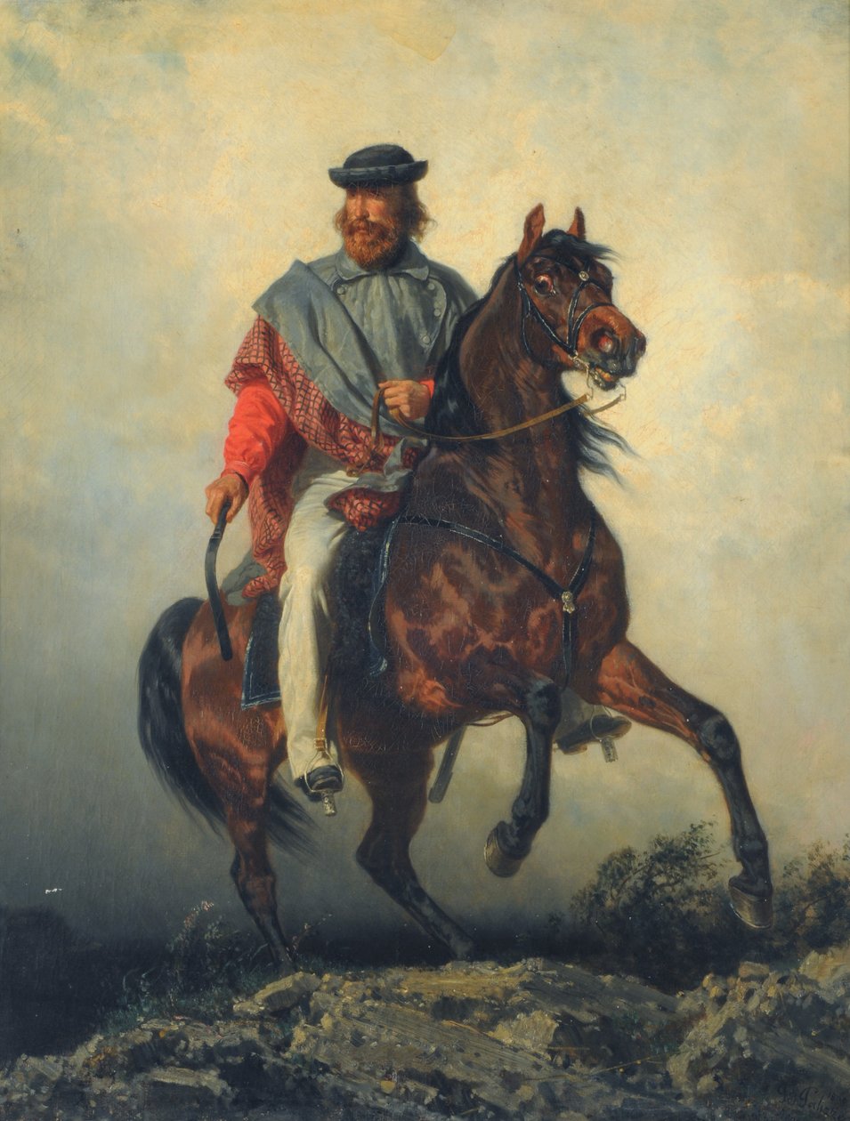 Garibaldi (Garibaldi zu Pferd) von Filippo Palizzi