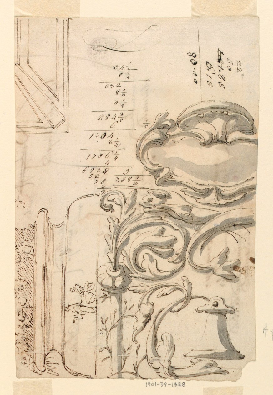 Skizzen, ca. 1750 von Filippo Marchionni