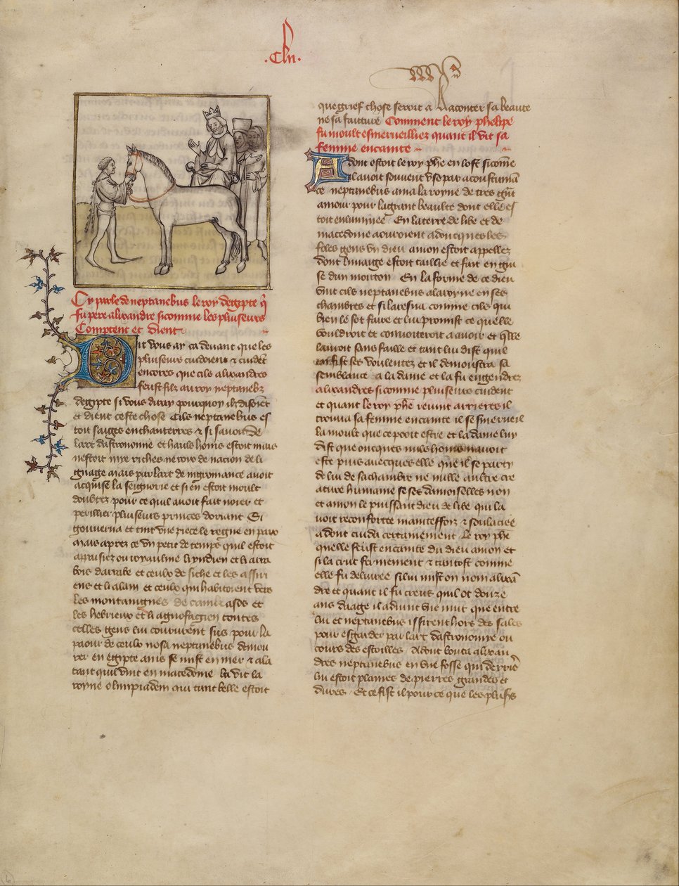 Alexander der Große von First Master of the Bible historiale of Jean de Berry