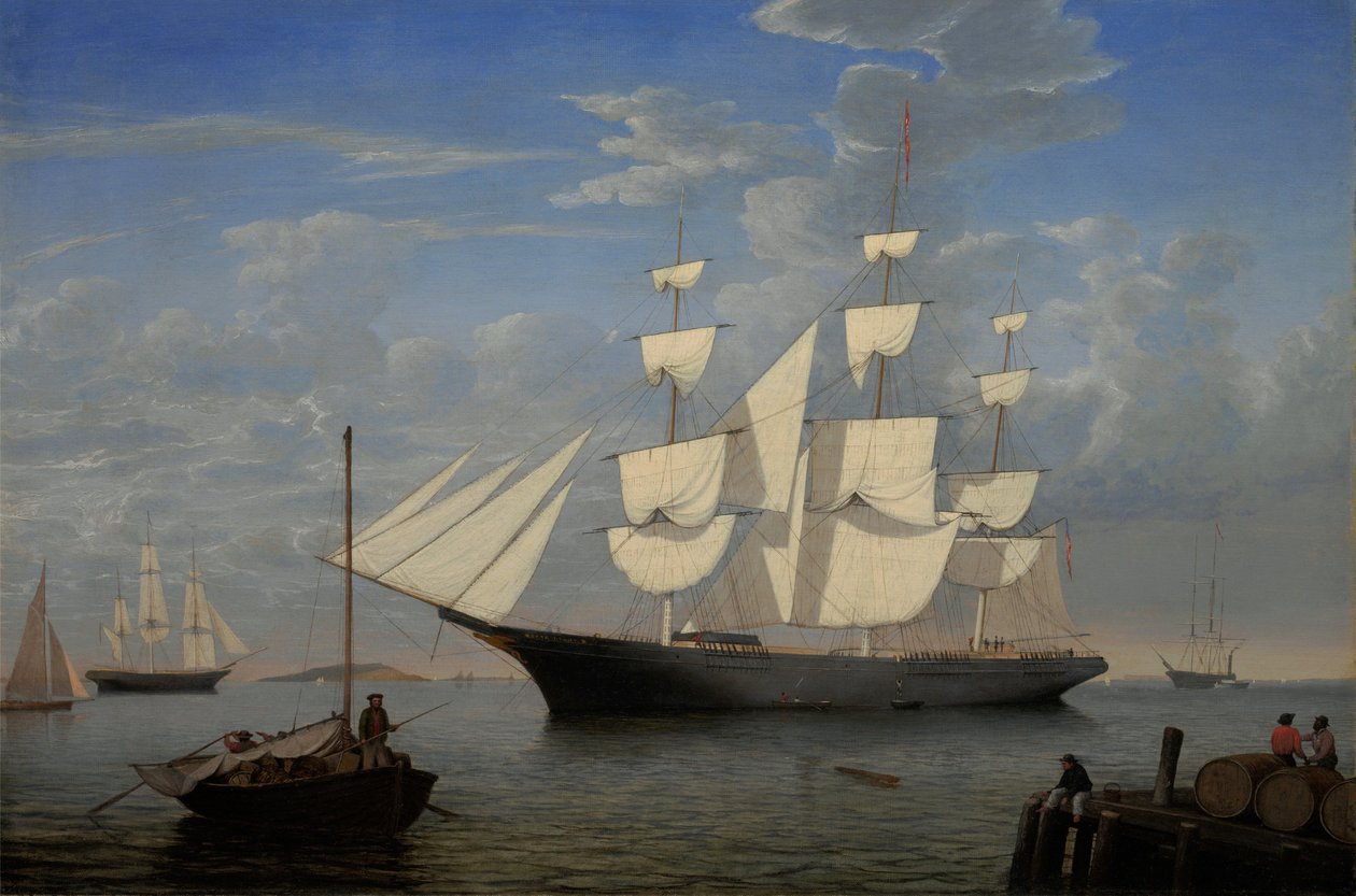 Sternenlicht im Hafen von Fitz Henry Lane
