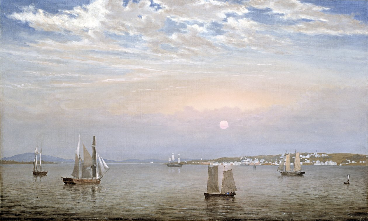Hafen und Stadt Castine, 1851 von Fitz Henry Lane