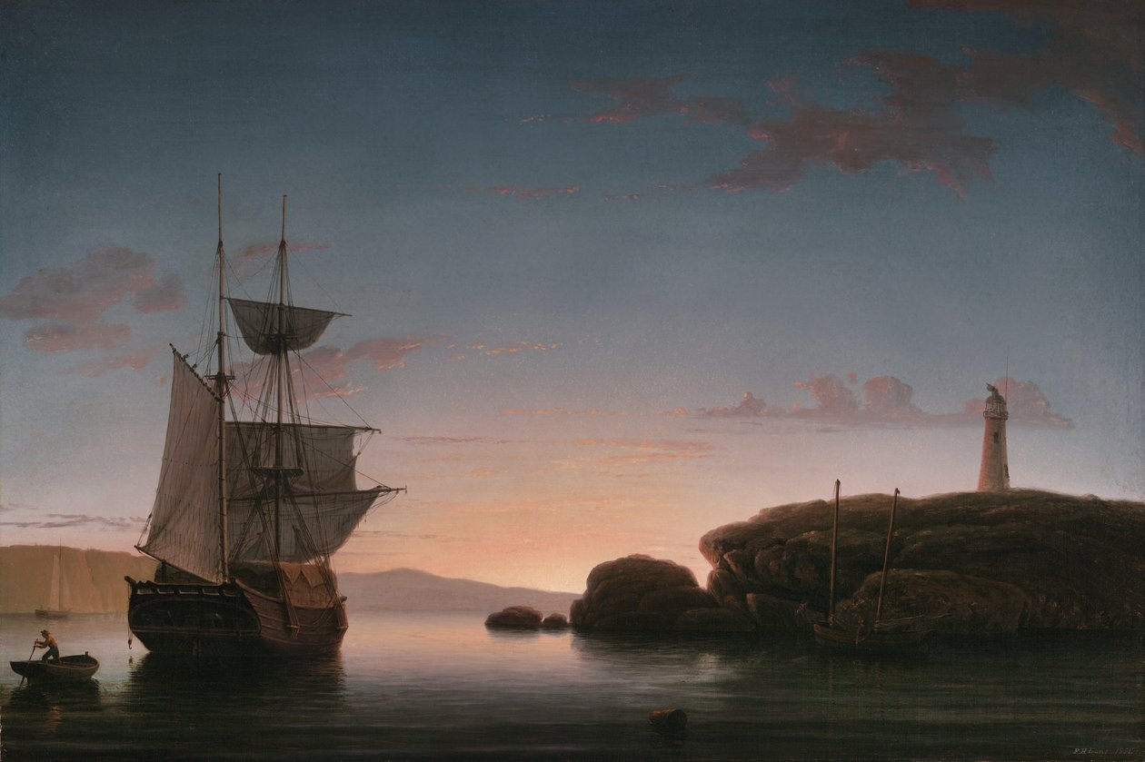 Leuchtturm in Camden, Maine von Fitz Henry Lane