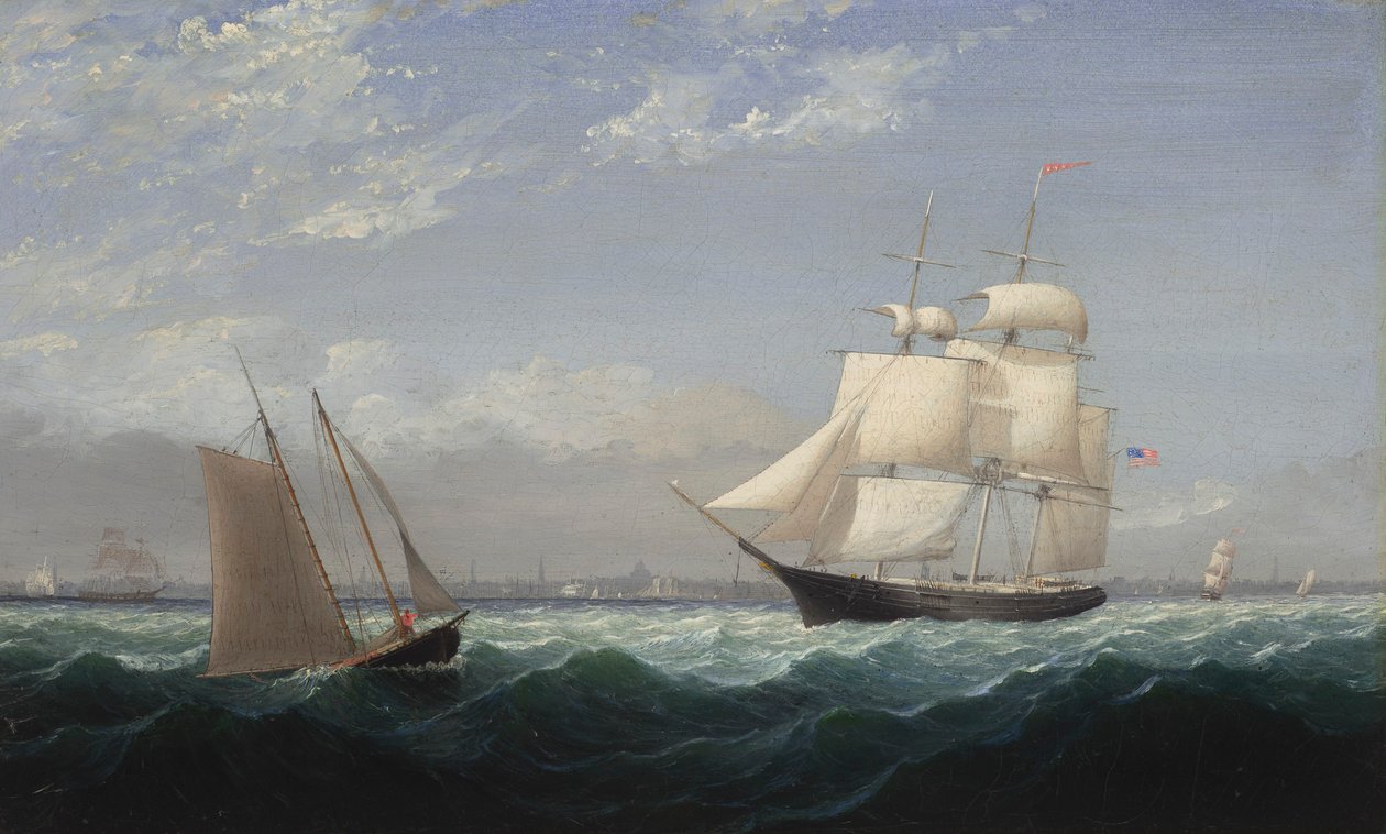 Schiffe im Boston Hafen von Fitz Henry Lane