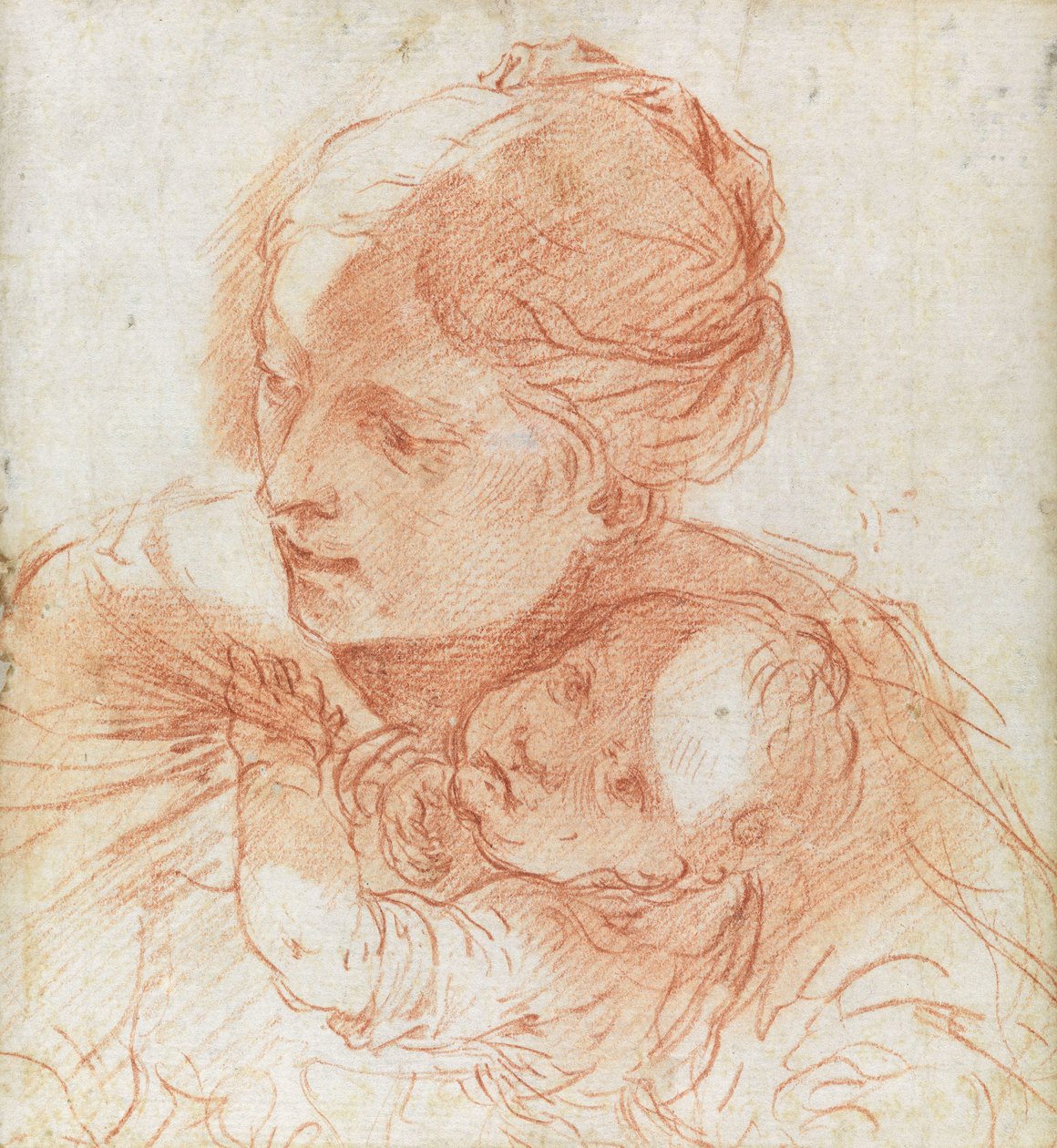 Frau mit Baby (Jungfrau und Kind?) von Flaminio Torre