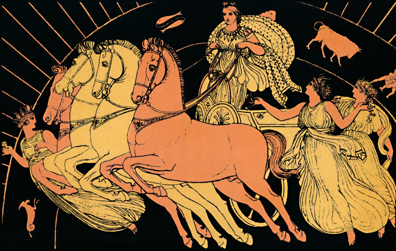 Die Pferde des Morgens, 1880 von Flaxman