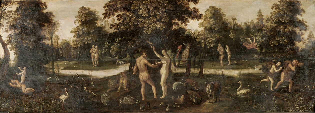 Adam und Eva aus dem Paradies vertrieben von Flemish School