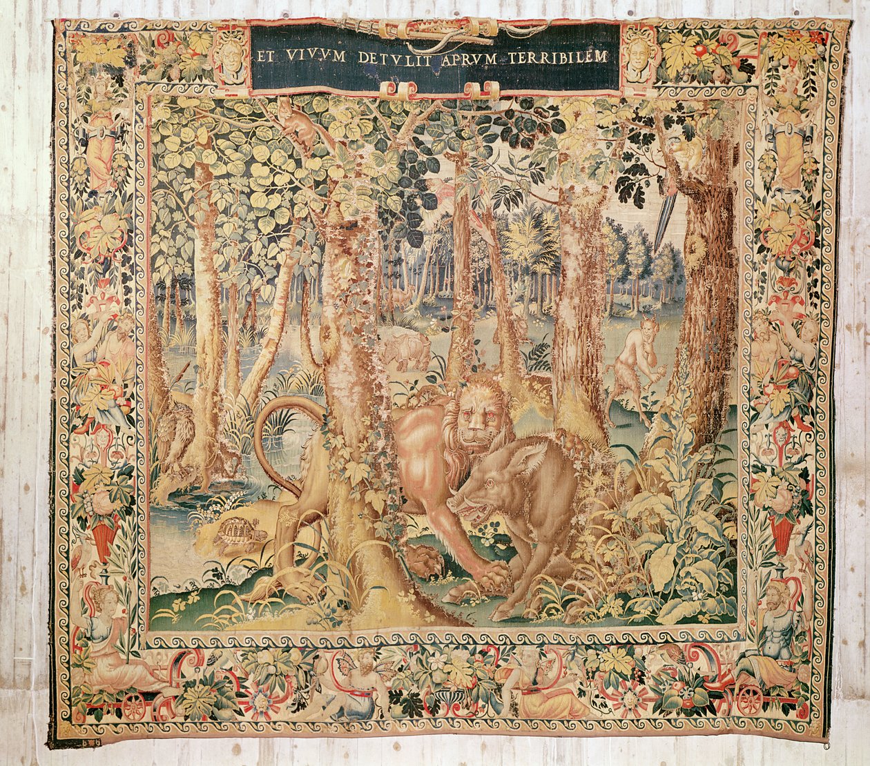 Der erymanthische Eber, nach 1528 (Wandteppich) von Flemish School