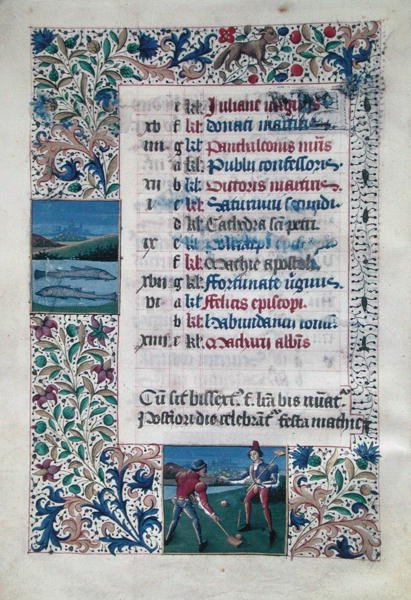 V 25-3 fol.2v Der Monat Februar von Flemish School