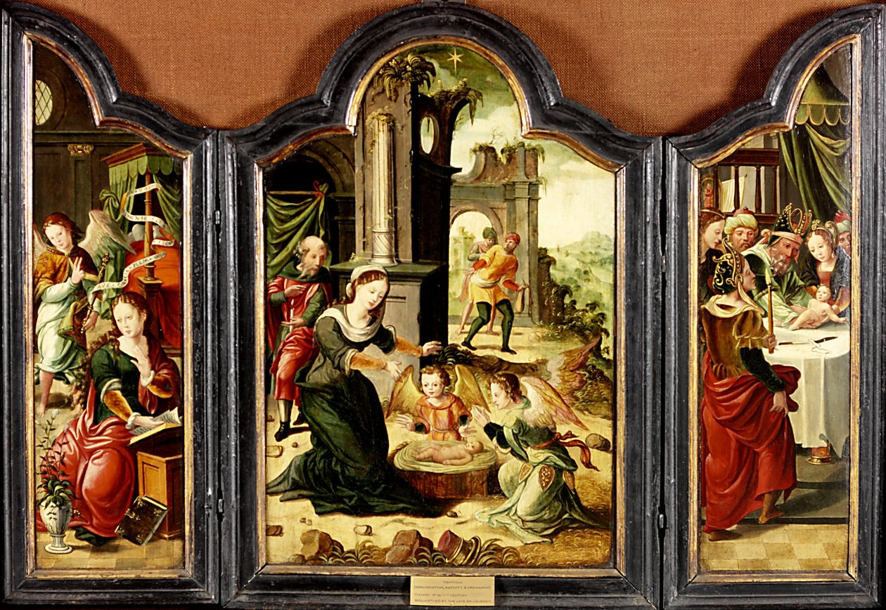 Geburt Christi, 16. oder 17. Jahrhundert von Flemish School