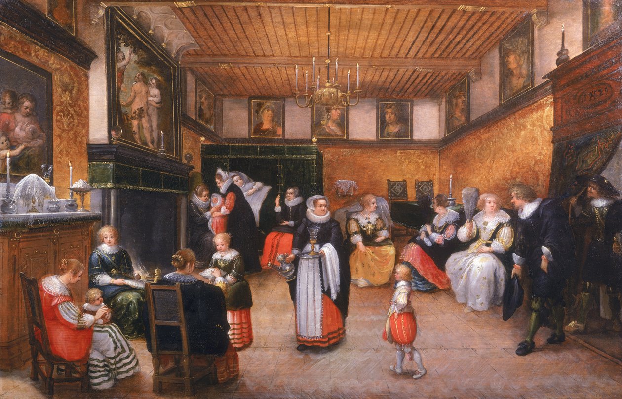 Eine Tauffeier, 1629 von Flemish School