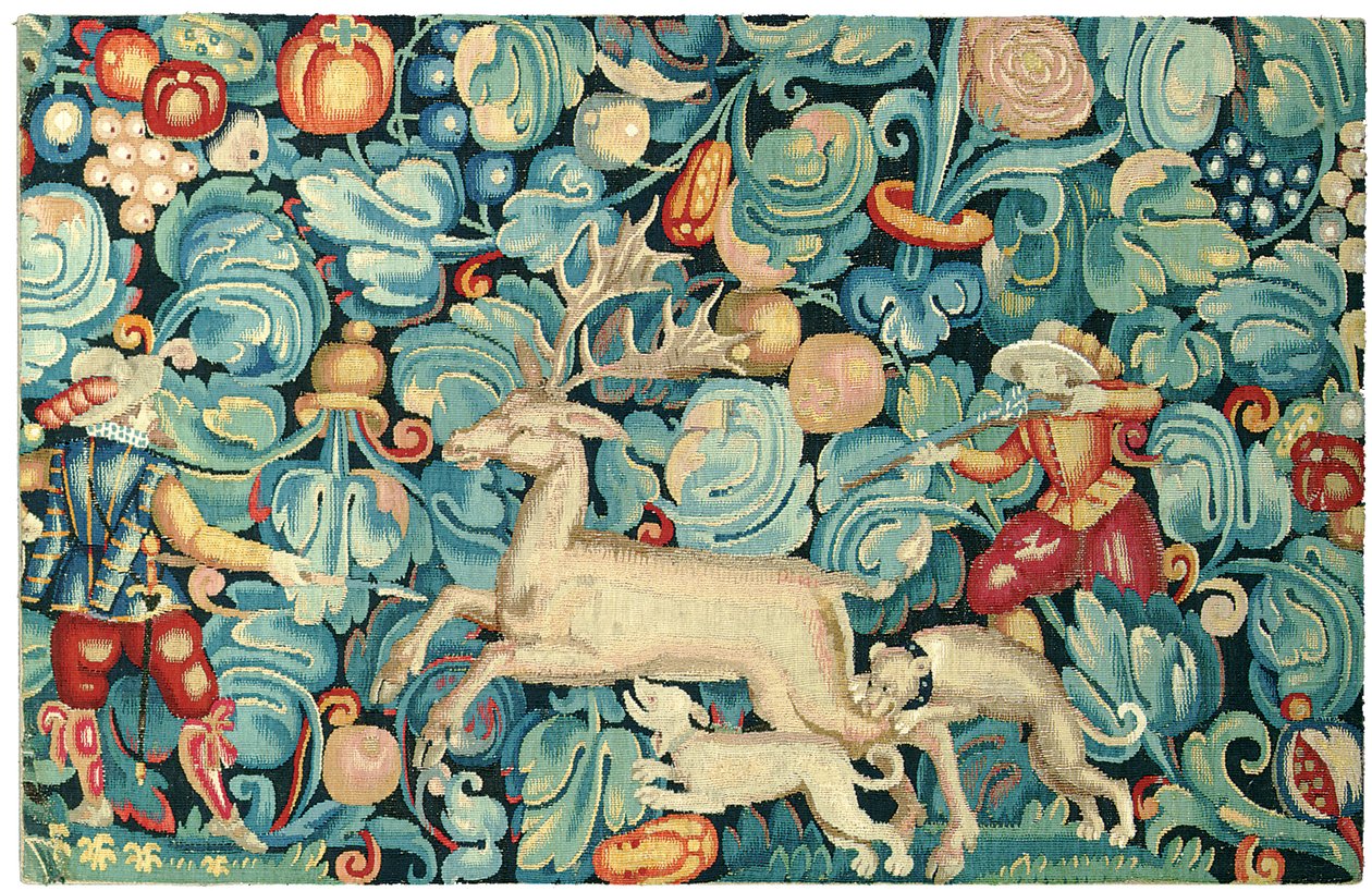 Feuilles de Choux Jagdtapetenpanel von Flemish School