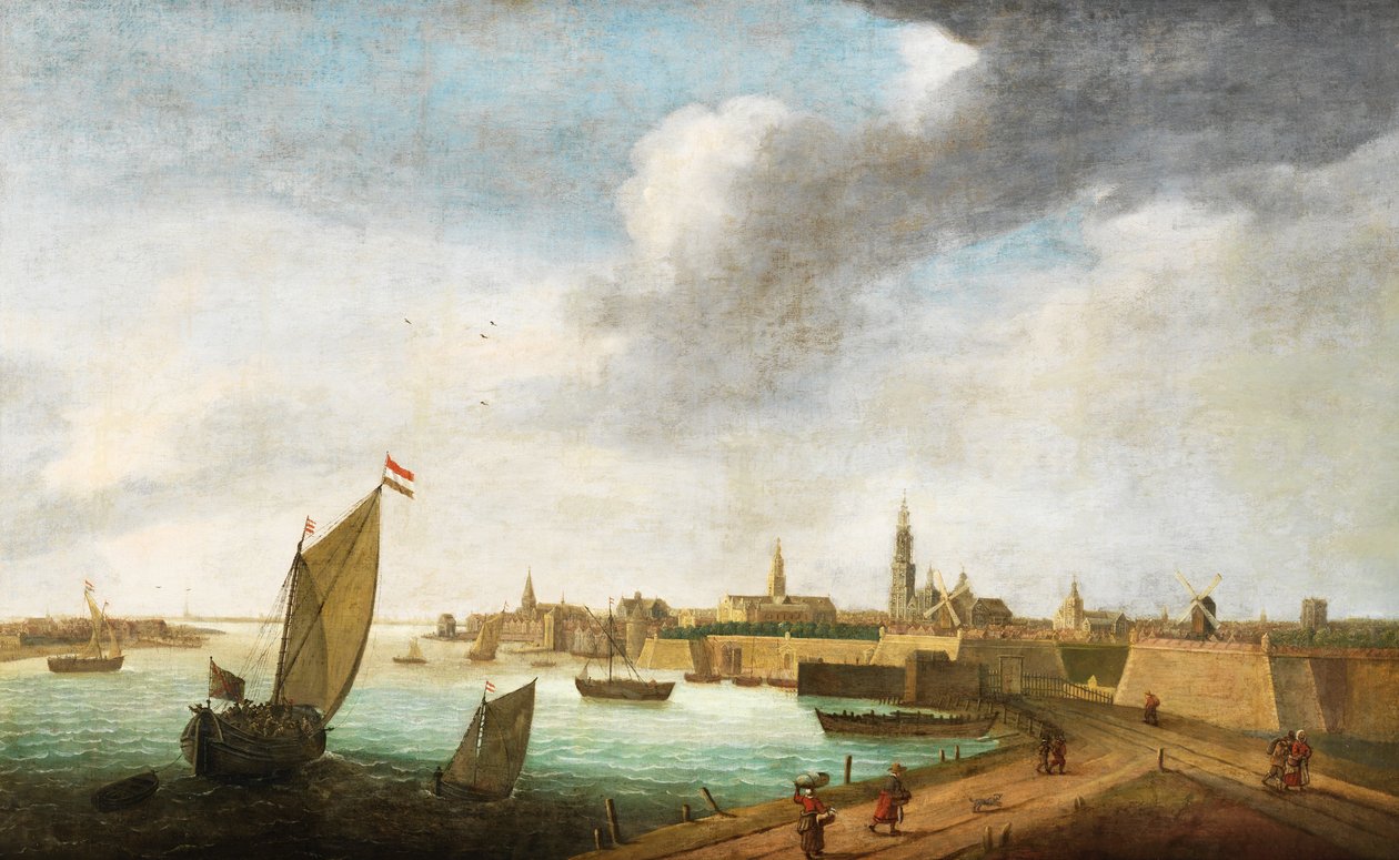 Flämische Ansicht von Antwerpen im 17. Jahrhundert von Flemish School