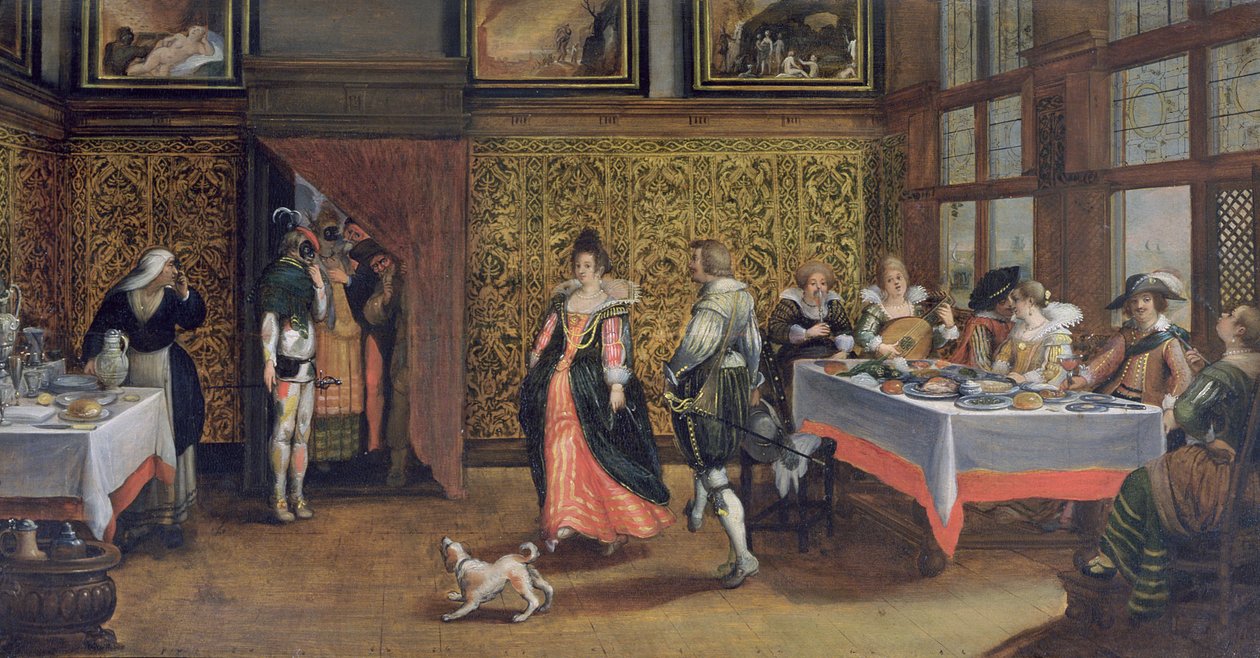 Maskierte Gäste von Flemish School