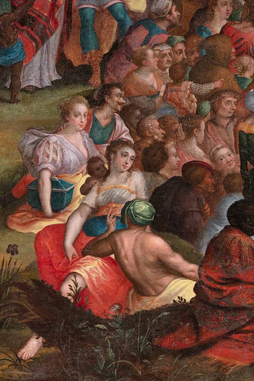Predigt von Johannes in der Wüste von Flemish School