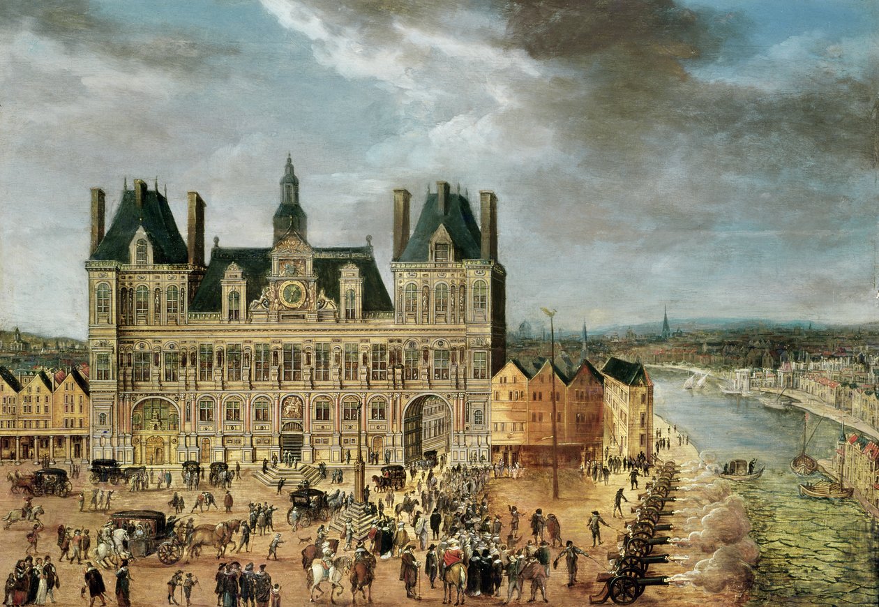 Das Hôtel de Ville, Place de Grève von Flemish School