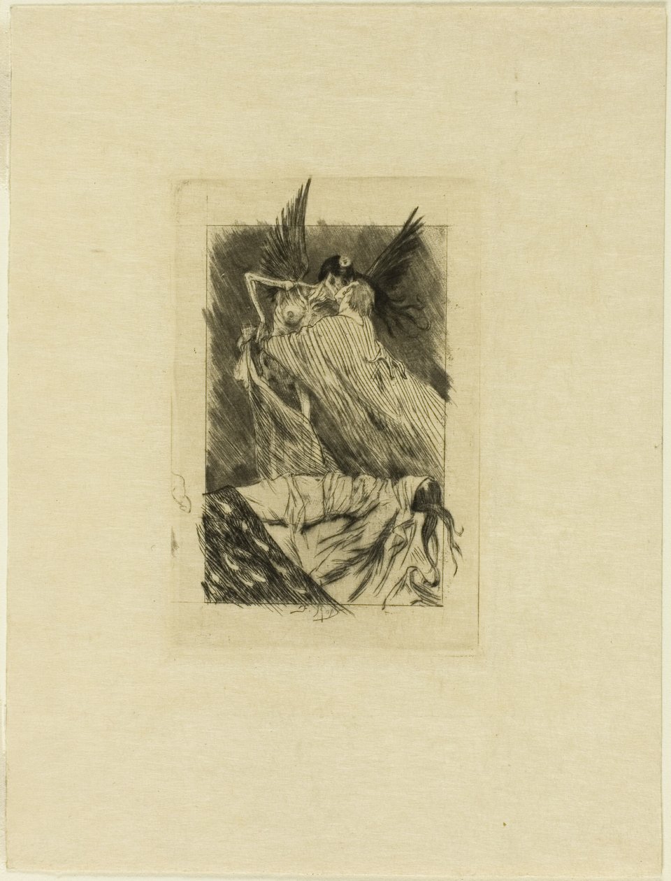 Frontispiz zu Les baisers morts von Félicien Rops