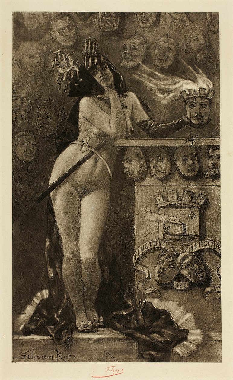Moderne Masken von Félicien Rops