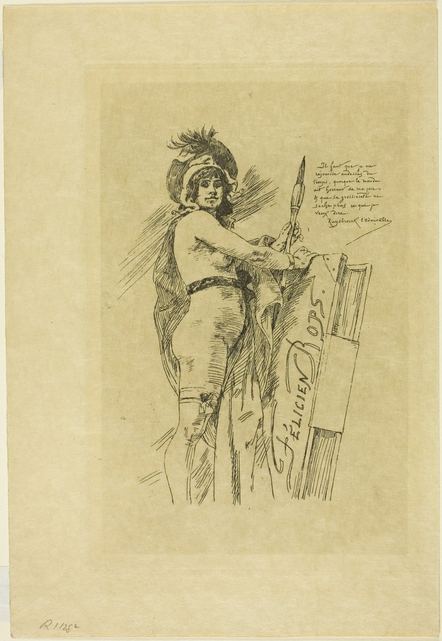 Die Muse von Félicien Rops von Félicien Rops