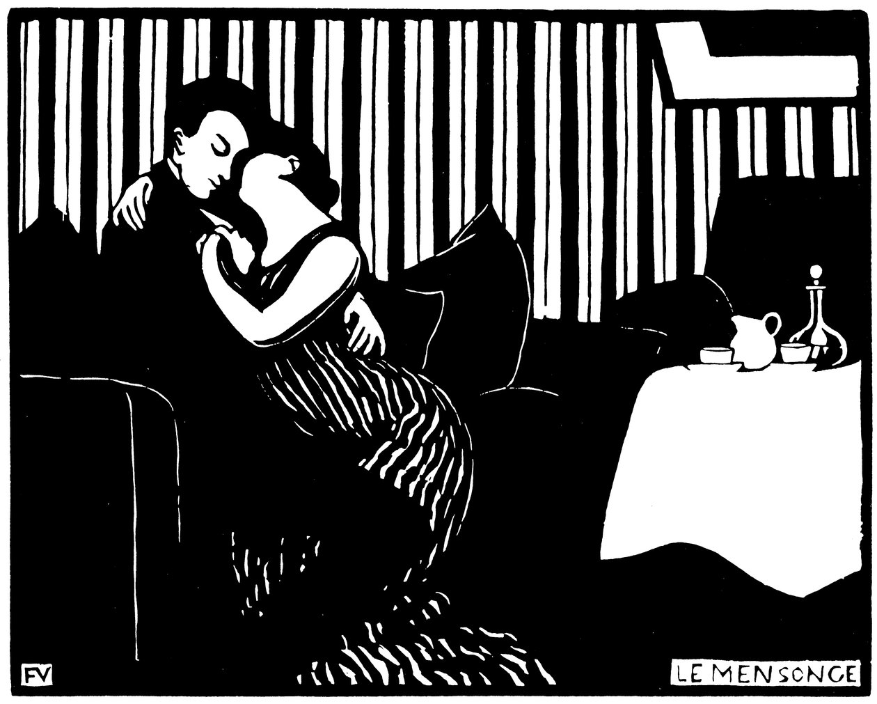 Le mensonge Intimités I von Félix Valloton