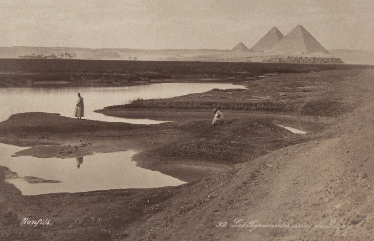 Pyramiden von Gizeh, ca. 1900 von Félix Bonfils
