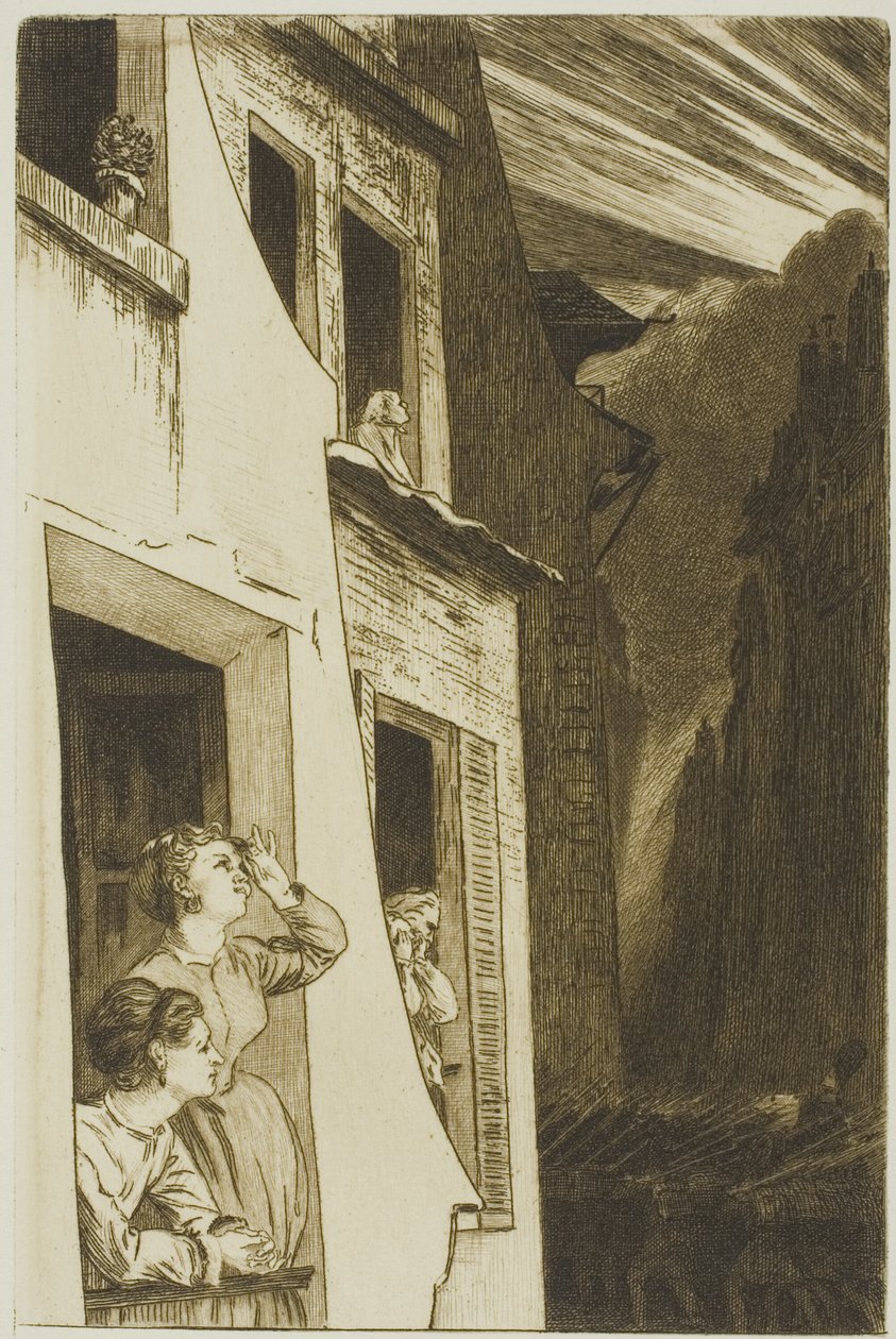 Die Sonnenfinsternis von Félix Henri Bracquemond