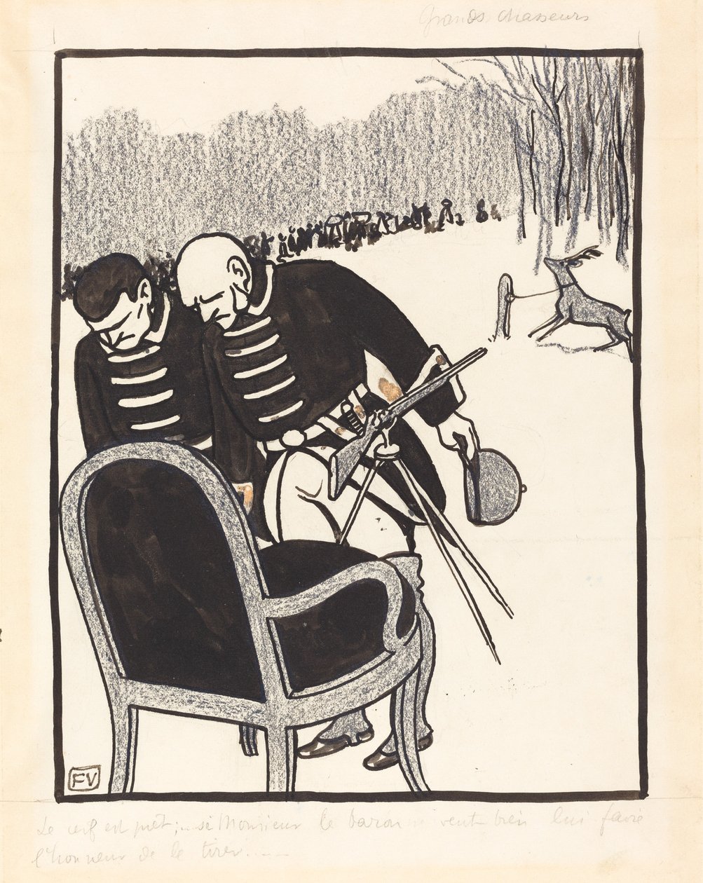 Grands Chasseurs--Der Hirsch ist bereit, 1903 von Félix Vallotton
