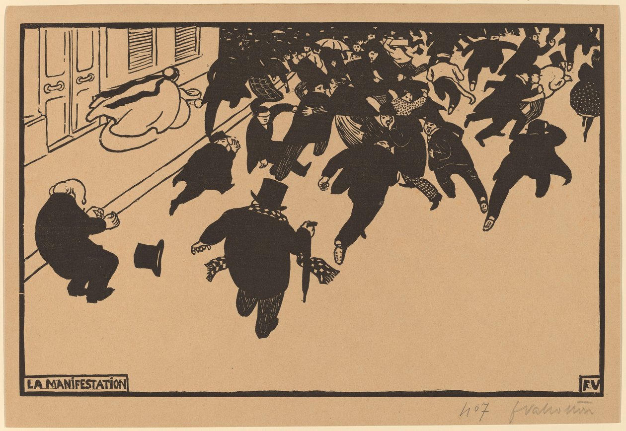 Die Demonstration von Félix Vallotton
