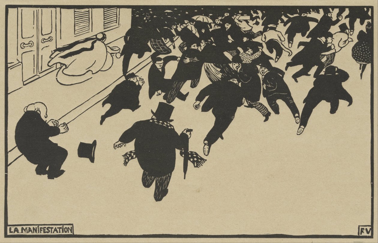 Die Demonstration von Félix Vallotton