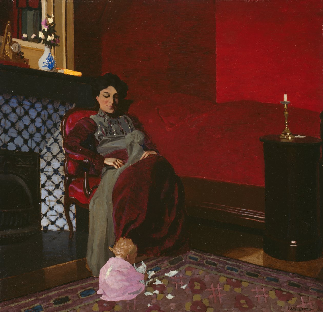 Das rote Zimmer, Etretat, 1899 von Félix Vallotton