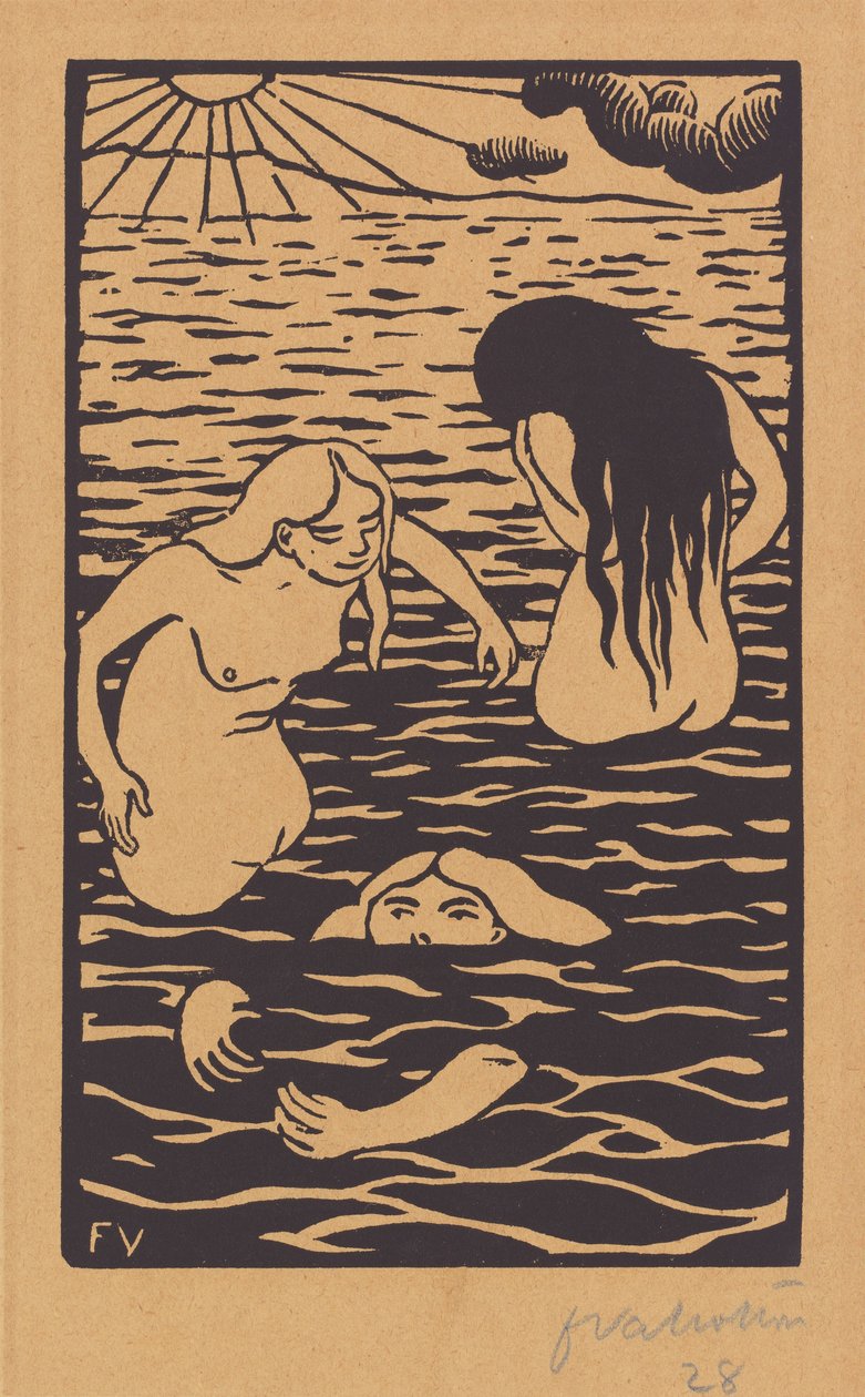 Drei Badende von Félix Vallotton