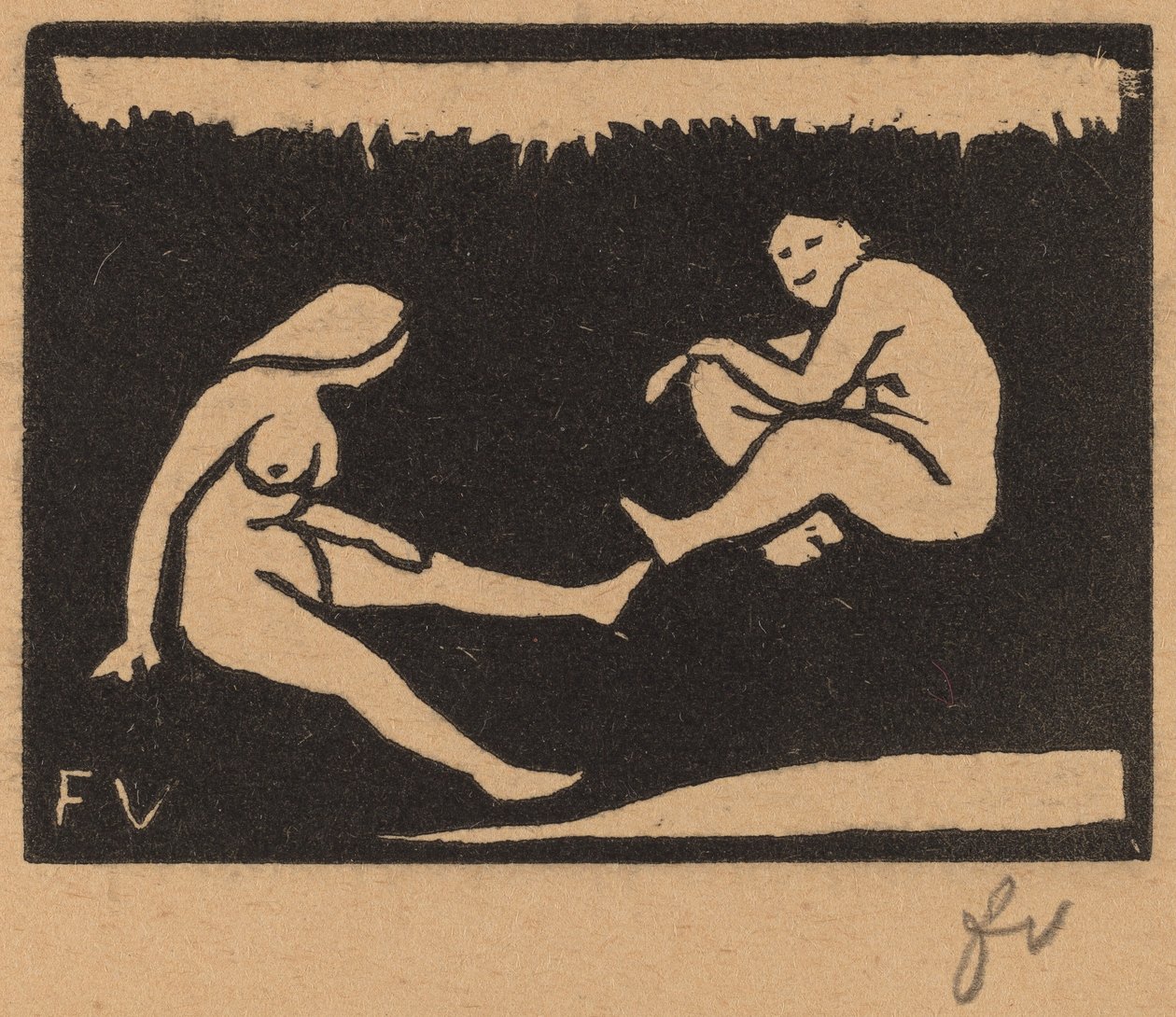 Zwei sitzende Badende, 1893 von Félix Vallotton